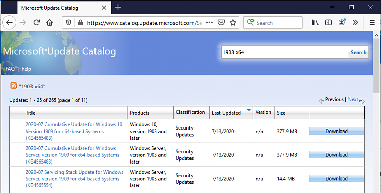 MS Updates Catalog Not Updating ?-image.png