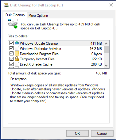 Hapus sisa Windows Update