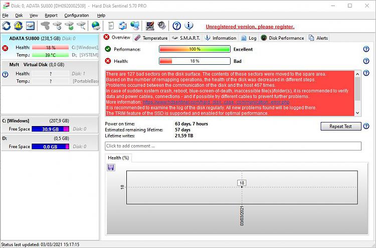 DISM and SFC error | latest windows 10 cannot install updates-harddisksentinel-1.jpg