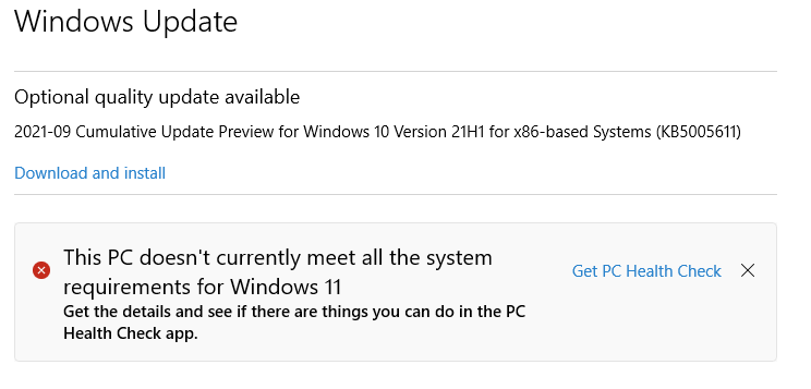 Fast Guide : Upgrade to Windows 11 for non TPM 2.0 capable PCs-win11-pc-does-not-meet-specs.png