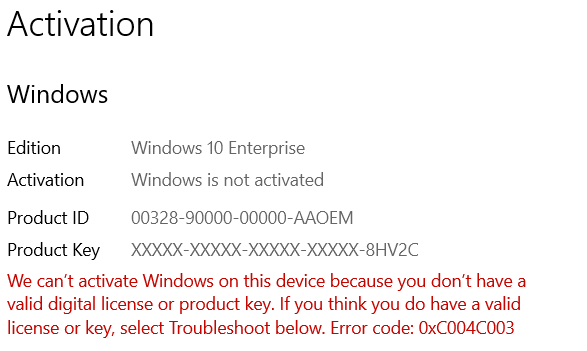 Purchase could not be completed! This product cannot be validated at -  Microsoft Community