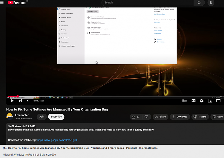 Your organisation manages updates on this PC message-youtube-bat-file.png