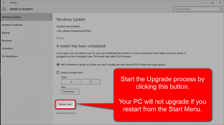 Got the 10565 Update but upon restart it does not update ?-2015_10_15_09_26_441.png