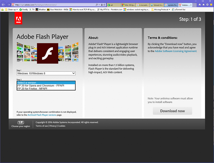 adobe flash player 64 bit