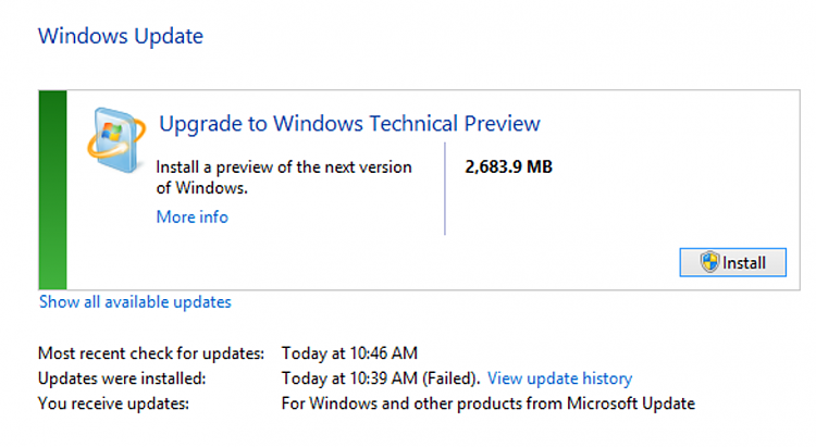 Windows Update Prompting an Upgrade to Tech Preview-tp1.png