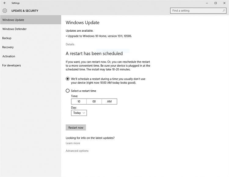 Update  Version 1511, 10586 Won't install-update.png