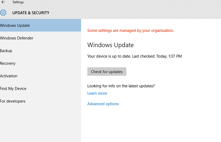Dreaded Some Settings are managed by your organization-windowsupdatescreen.png