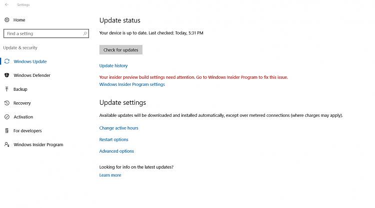 No longer able to choose options in Windows 10 updates - what happened-windows-update-page-1.jpg
